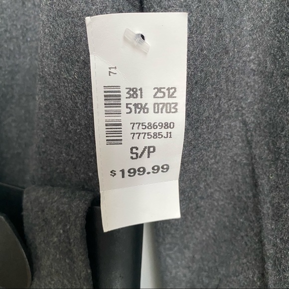 NEW LOOK Gray Winter Coat with Black Belt Buttoned - Picture 5 of 13